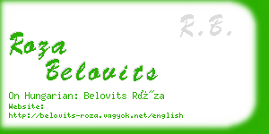 roza belovits business card